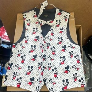 Mickey Vest and Bow Tie New Size Medium